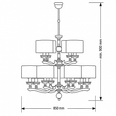 Подвесная люстра Kutek Mood Tivoli TIV-ZW-8+4 (N)