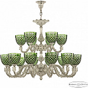 Подвесная люстра Florence 71101/12+6/300/2d NW P1 U Clear-Green/H-1J