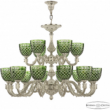 Подвесная люстра Florence 71101/12+6/300/2d NW P1 U Clear-Green/H-1J