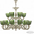Подвесная люстра Florence 71101/12+6/300/2d NW P1 U Clear-Green/H-1J
