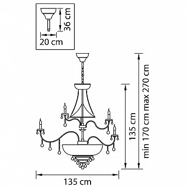 Подвесная люстра Osgona Classic 700511