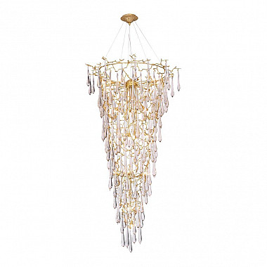 Подвесная люстра Crystal Lux Reina SP34 D1200 Gold Pearl