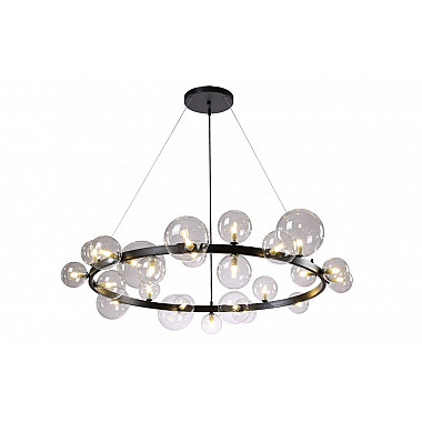 Подвесная люстра Crystal Lux Agata SP24 V2 Black/Transparente