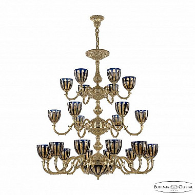 Подвесная люстра 7210 72101P/12+6+6/360/3d G P1 U Amber-Blue/H-1H