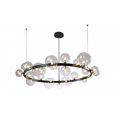 Подвесная люстра Crystal Lux Agata SP24 V2 Black/Transparente