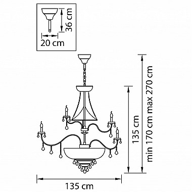 Подвесная люстра Classic 700512