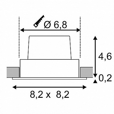 Встраиваемый светодиодный светильник SLV New Tria 68 Led Square Set 114390