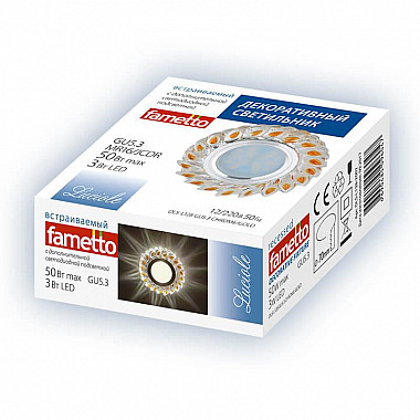 Встраиваемый светильник Fametto Luciole DLS-L128 GU5.3 Chrome/Gold