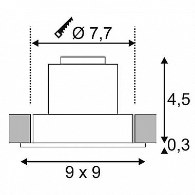 Встраиваемый светодиодный светильник SLV New Tria Led DL Square Set 113910