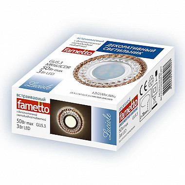 Встраиваемый светильник Fametto Luciole DLS-L132 GU5.3 Chrome/Brown
