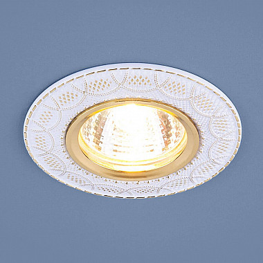 Встраиваемый светильник Elektrostandard 7010 MR16 WH/GD белый/золото 4690389099250
