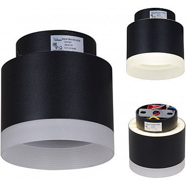 Точечный светильник 53004-9.5-001IL GX53+LED3W BK