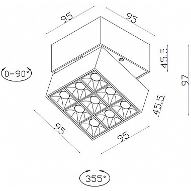 Точечный светильник Fara DL18153SQ9W1WB