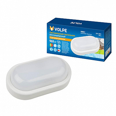 Потолочный светодиодный светильник Volpe ULW-Q212 12W/NW Sensor IP54 White UL-00003229