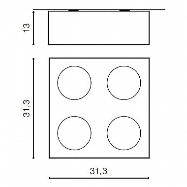 Накладной светильник Azzardo Paulo 4 230V AZ0968