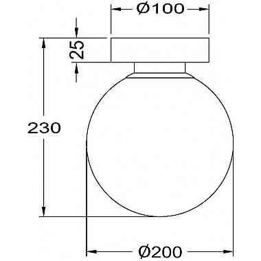 Настенно-потолочный светильник Basic form MOD321WL-01W1