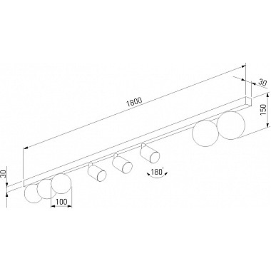 Настенно-потолочный светильник Vox 10004 Vox