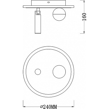 Настенно-потолочный светильник 20022LED 20022SMA/01LED SWH