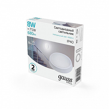 Настенно-потолочный светодиодный светильник Gauss Hall 193411208