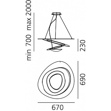 Подвесная люстра Pirce 1256120A