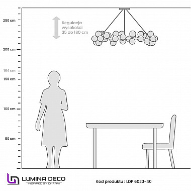 Подвесная люстра Lumina Deco Marsiada LDP 6033-40 CHR