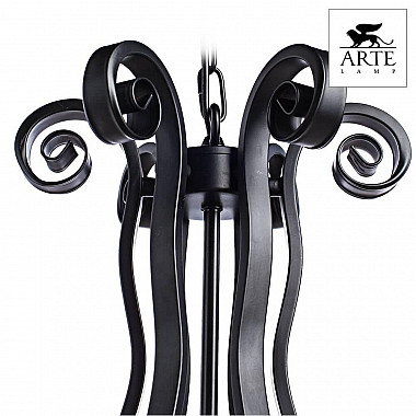 Подвесная люстра Arte Lamp Scroll A7915LM-6BK