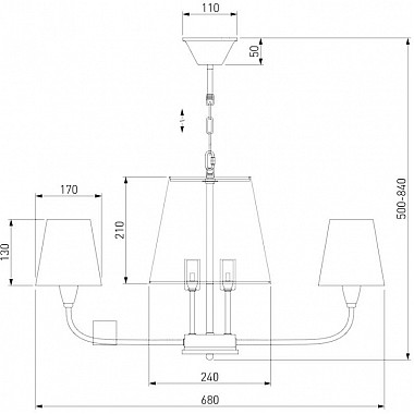Подвесная люстра Milos 60153/6 никель