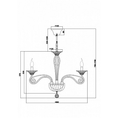 Подвесная люстра Acqua DIA010PL-10TR