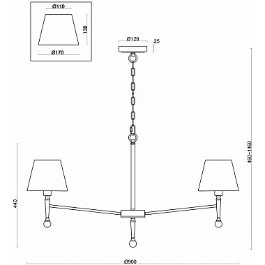 Подвесная люстра Rosemary FR5190PL-07BS1