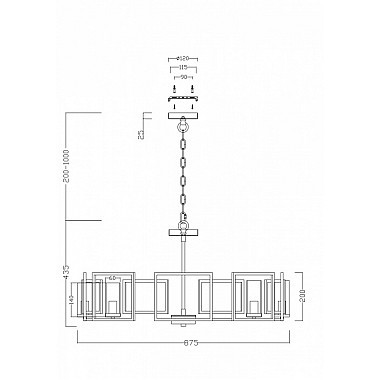 Подвесная люстра Bowi H009PL-08G