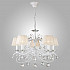 Подвесная люстра Эстель 10058/5 белый с золотом/прозрачный хрусталь Strotskis
