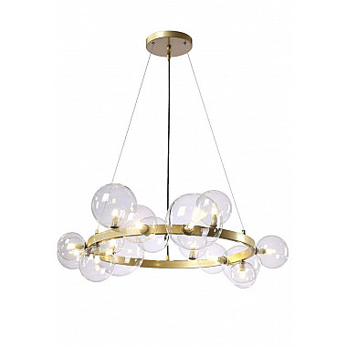 Подвесная люстра Crystal Lux Agata SP15 V2 Gold/Transparente
