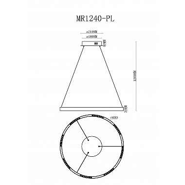 Подвесная люстра Lucas MR1240-PL