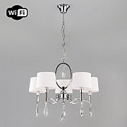 Подвесная люстра Madera 10127/5 хром/прозрачный хрусталь Strotskis Smart (10093/5)