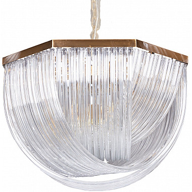 Подвесная люстра Murano Glass A001-800 L12 brass/clear