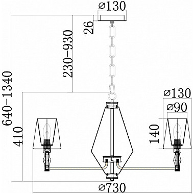 Подвесная люстра Stein MOD038PL-06CH