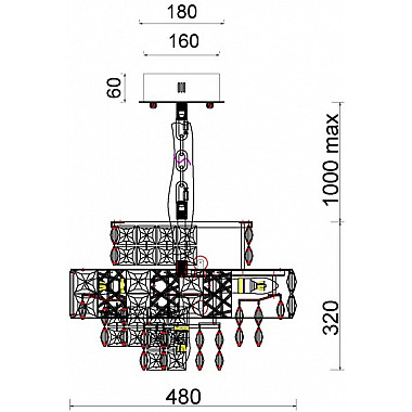 Подвесная люстра Majeste FL1060-13P