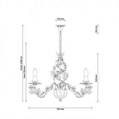 Подвесная люстра Lucia Tucci Fiori Di Rose 185.8