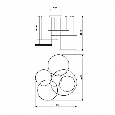 Подвесная люстра Posh 90275/5 хром
