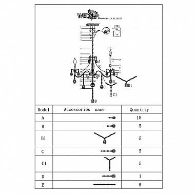 Подвесная люстра Seven Fires Izola 66419.01.09.05