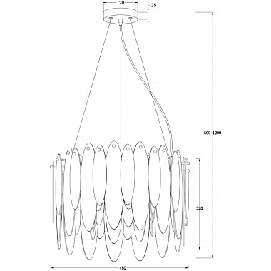 Подвесная люстра Lucrecia FR5217PL-05FG