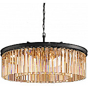 Подвесная люстра 1920s Odeon KR0387P-10B black/amber