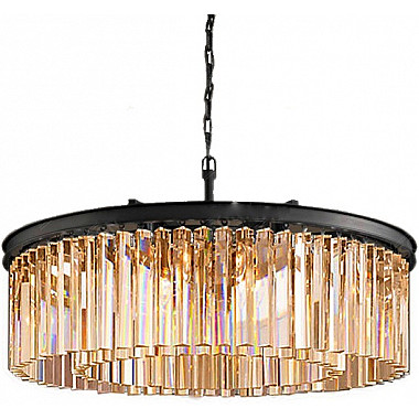 Подвесная люстра 1920s Odeon KR0387P-10B black/amber