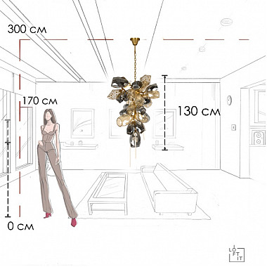 Подвесная люстра Britannica 10401/800M