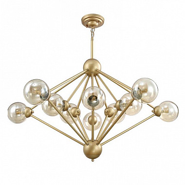 Подвесная люстра Crystal Lux Francisca SP10 Gold/Cognac