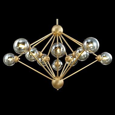 Подвесная люстра Crystal Lux Francisca SP10 Gold/Cognac