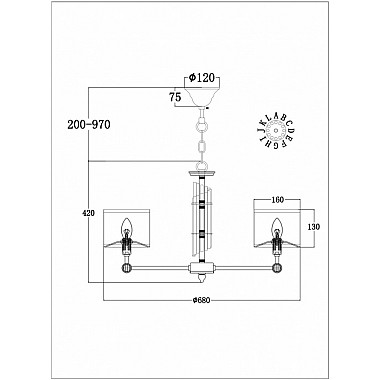 Подвесная люстра Alloro MOD088PL-06BS