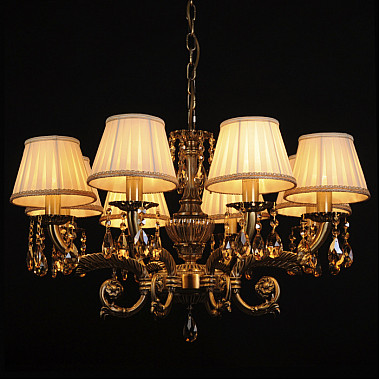 Подвесная люстра Sylvia L.8110-8BR CRISTAL-SHADE