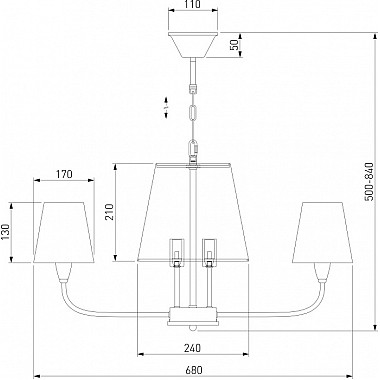 Подвесная люстра Milos 60153/8 латунь