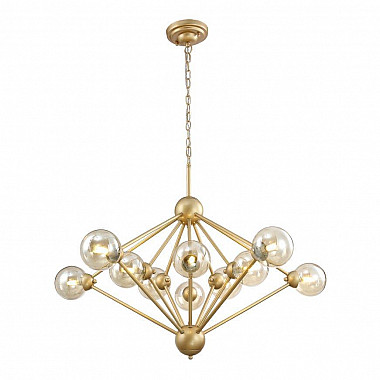 Подвесная люстра Crystal Lux Francisca SP10 Gold/Cognac